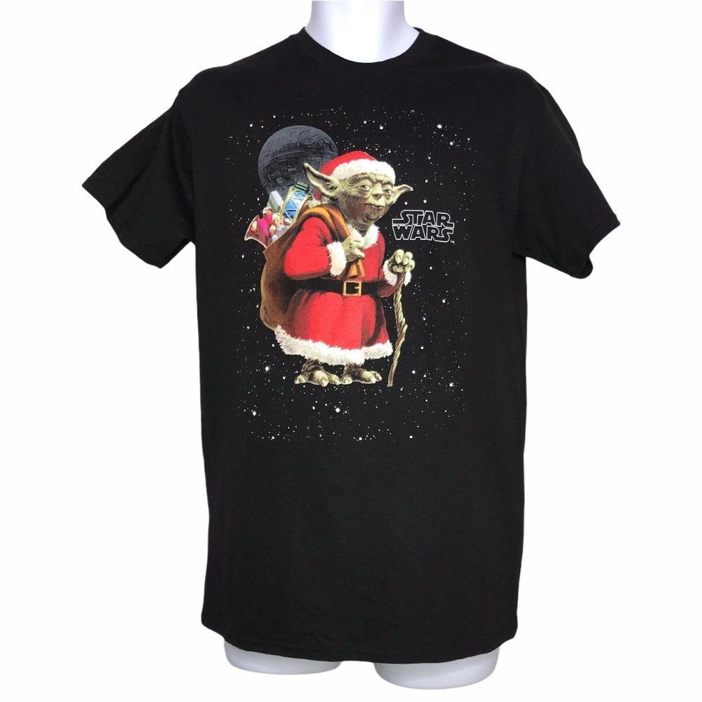 NWT Star Wars Yoda Santa Claus Graphic Tee S